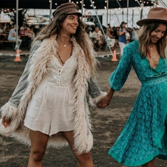 New spell designs joplin jacket shearling S/M blue - Picture 12 of 16